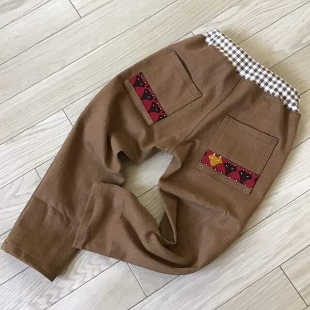 *100cm*ストレッチカラーデニムのルーズパンツ(おおかみ)の画像1枚目