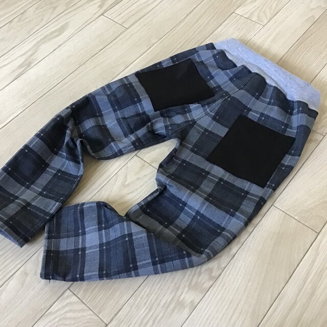 *110cm*ストレッチルーズパンツ(チェック)の画像1枚目