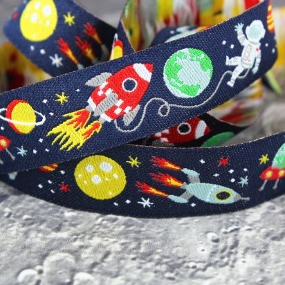 ドイツファーベミクス 刺繍リボン 1m-スペースボーイ 宇宙飛行士の画像1枚目