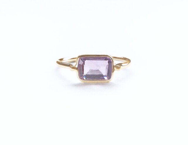 一点もの k18 Amethyst リング/受注制作の画像1枚目