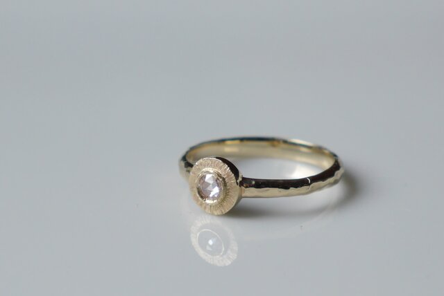 K10 Rosecut diamond ring☆ローズカット☆ダイヤモンド☆リング☆華奢