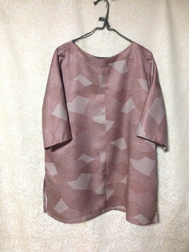 正絹着物地チュニックの画像1枚目