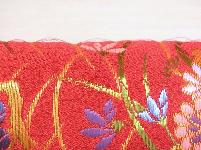 置物用お座布団 金蘭 変わり織 朱赤色 11cm角 | iichi 日々の