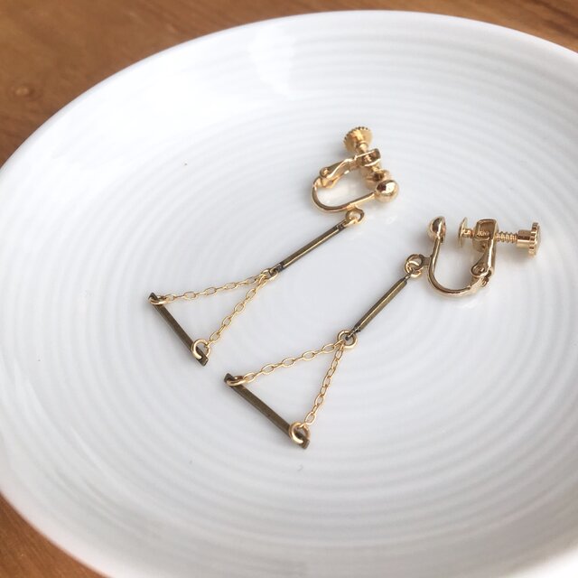 gold earring/pierceの画像1枚目