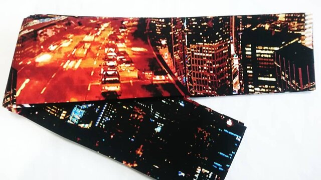 長尺 半幅帯 「ミッドナイト」の画像1枚目