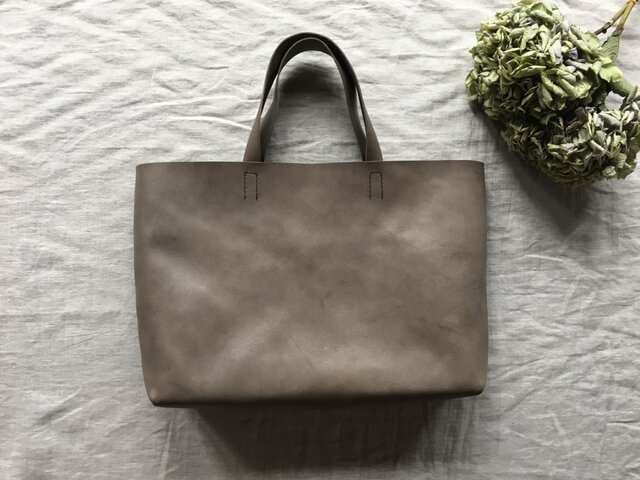 『 霞 - soft 』革袋 grey brown M2の画像1枚目