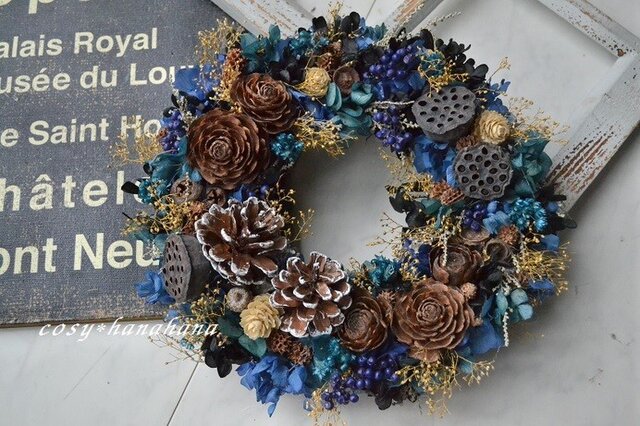 秋ブルーのwreathの画像1枚目