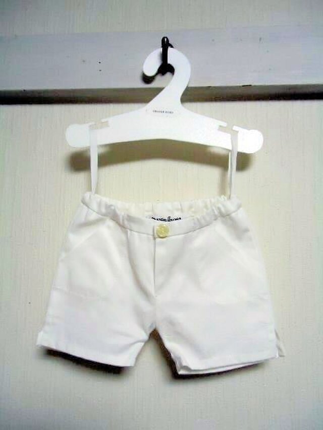 ダッフィーお洋服 パンツ(綿白)の画像1枚目