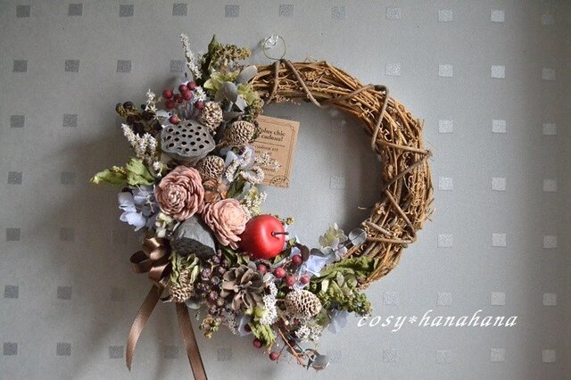 実物のハーベスト*ハーフwreathの画像1枚目