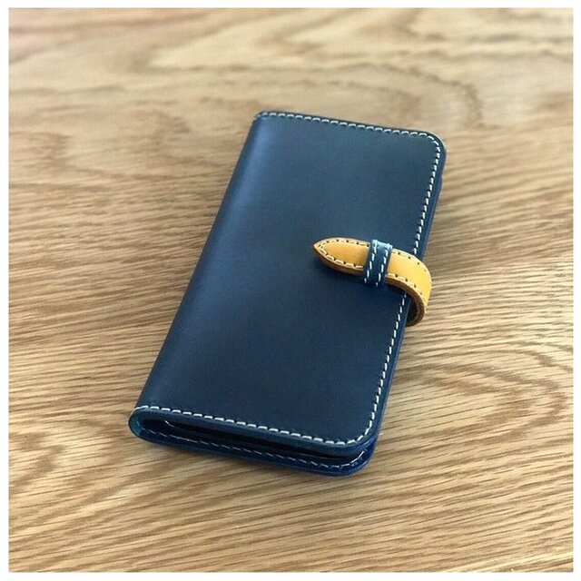 *収納たっぷりイタリアンレザーブッテーロのiPhoneケース iPhone全機種より選択可の画像1枚目