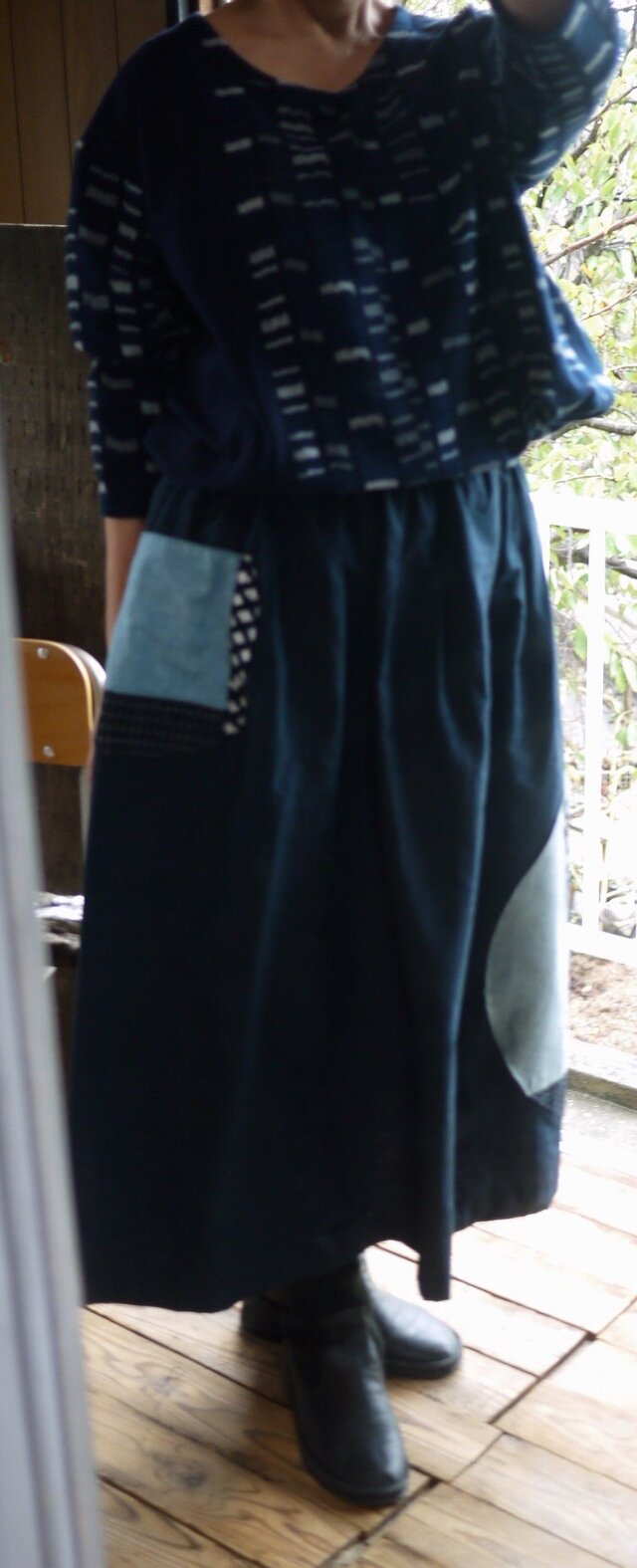 正絹反物からギャザースカートの画像1枚目