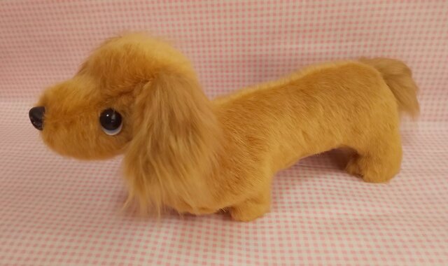 ふわふわぬいぐるみ☆ミニチュアダックスフンド☆赤茶 | iichi 日々の