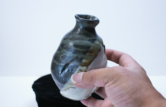深緑窯変 大名物 徳利 11の画像1枚目
