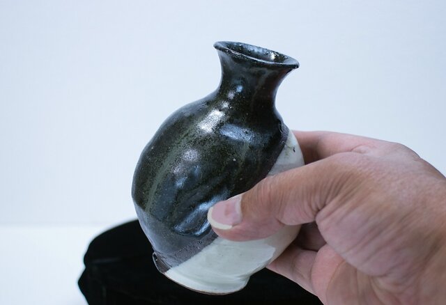 深緑窯変 徳利 9の画像1枚目