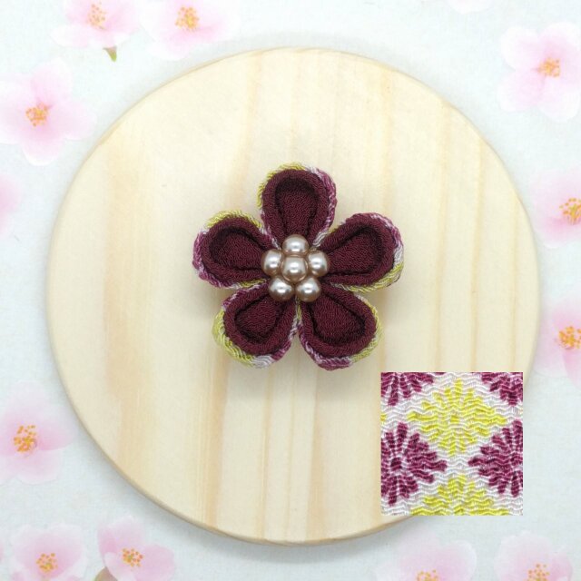 つまみ細工 マグネットの画像1枚目
