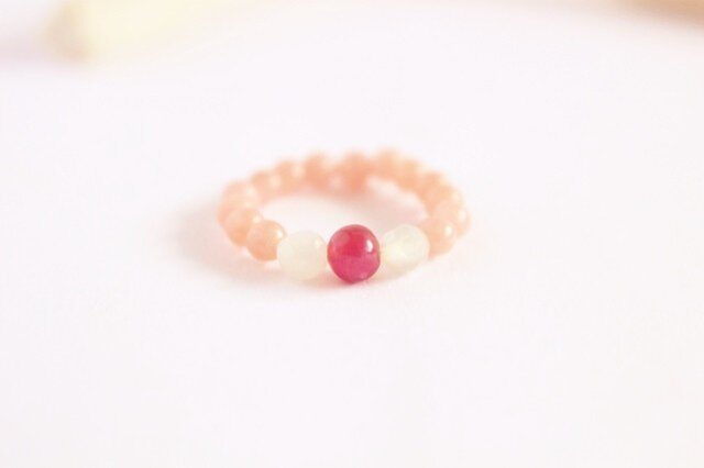 宝石質 ルビー Simple Ring (桜)の画像1枚目
