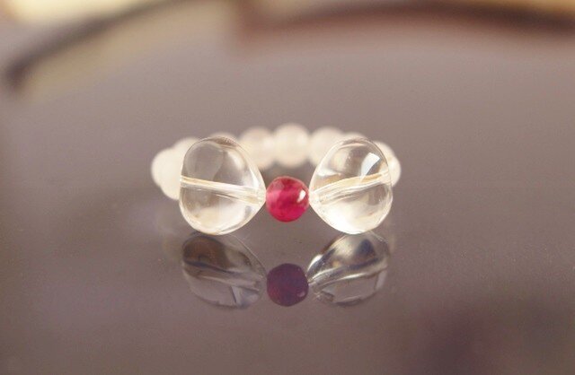 宝石質 ルビー Simple Ring (リボン)の画像1枚目