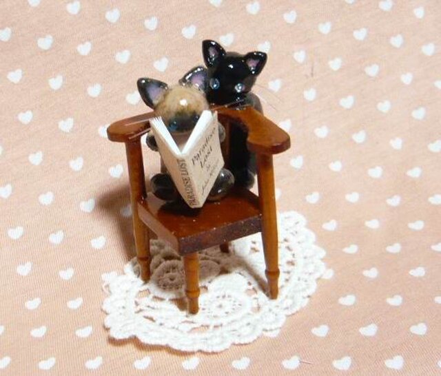 にゃんこのしっぽ〇きょうのおはなしなあに〇猫〇ミニチュアの画像1枚目