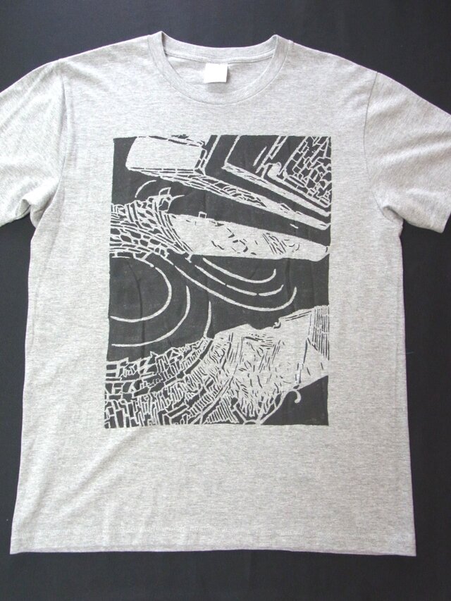 レンガの歩道・Tシャツ 手でペイント 風合いある★こだわり★Tシャツ <受注生産>の画像1枚目