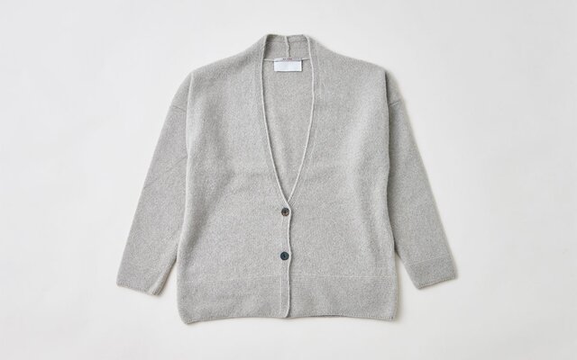 【sale】enrica cashmere&wool cardigan / mochaの画像1枚目