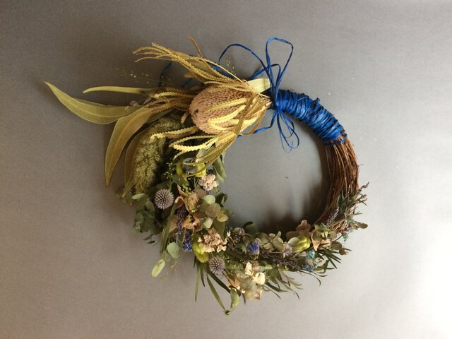 Autumnwedding Wreath bouquetの画像1枚目