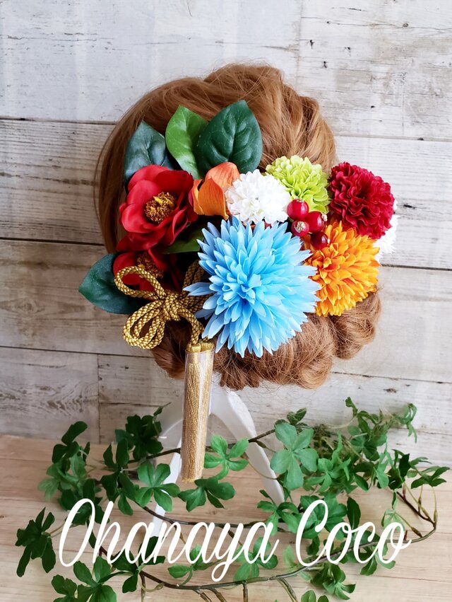 椿とマムのはいから髪飾り10点Set No292