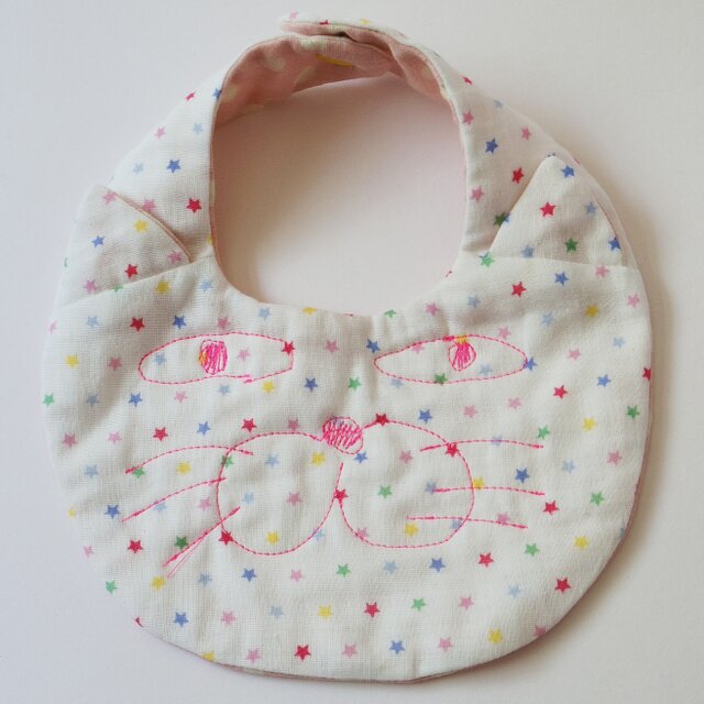 ねこがおbib/星柄の画像1枚目