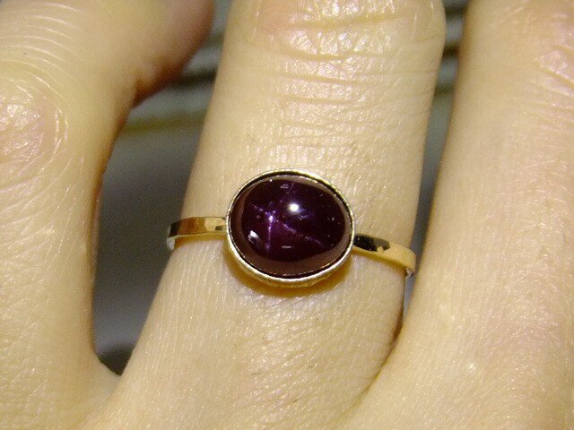 スターガーネット＊アンティーク調14kgfリング | iichi 日々の暮らしを