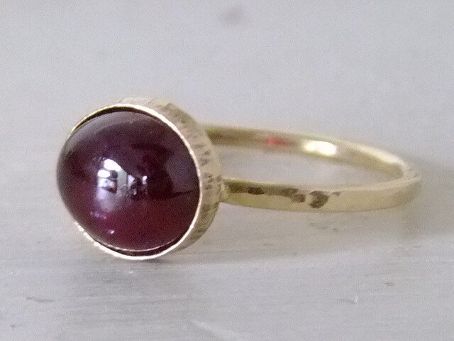 スターガーネット＊アンティーク調14kgfリング | iichi 日々の暮らしを