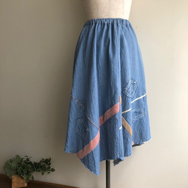 ギザギザ裾のスカート | iichi ハンドメイド・クラフト作品・手仕事品の通販
