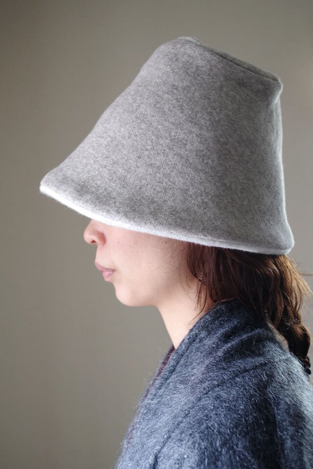 OrganicCotton 起毛ニット生地Boat shape Hatの画像1枚目