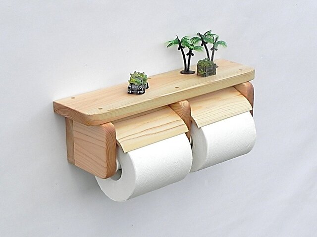 ひのき製 トイレットペーパーホルダー Ver.3の画像1枚目