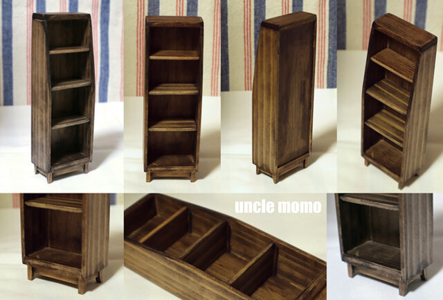 ドール用本棚（色：エボニー） 1/12ミニチュア家具 | iichi 日々の