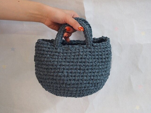 K様オーダー品 裂き編みバッグ(お散歩バッグ)の画像1枚目