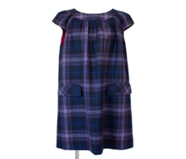 タータンチェック・チュニック 紫 | iichi 日々の暮らしを心地よくする