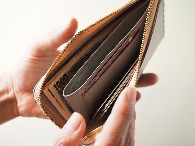 L字ファスナーの長財布 / グレー | iichi 日々の暮らしを心地よくする