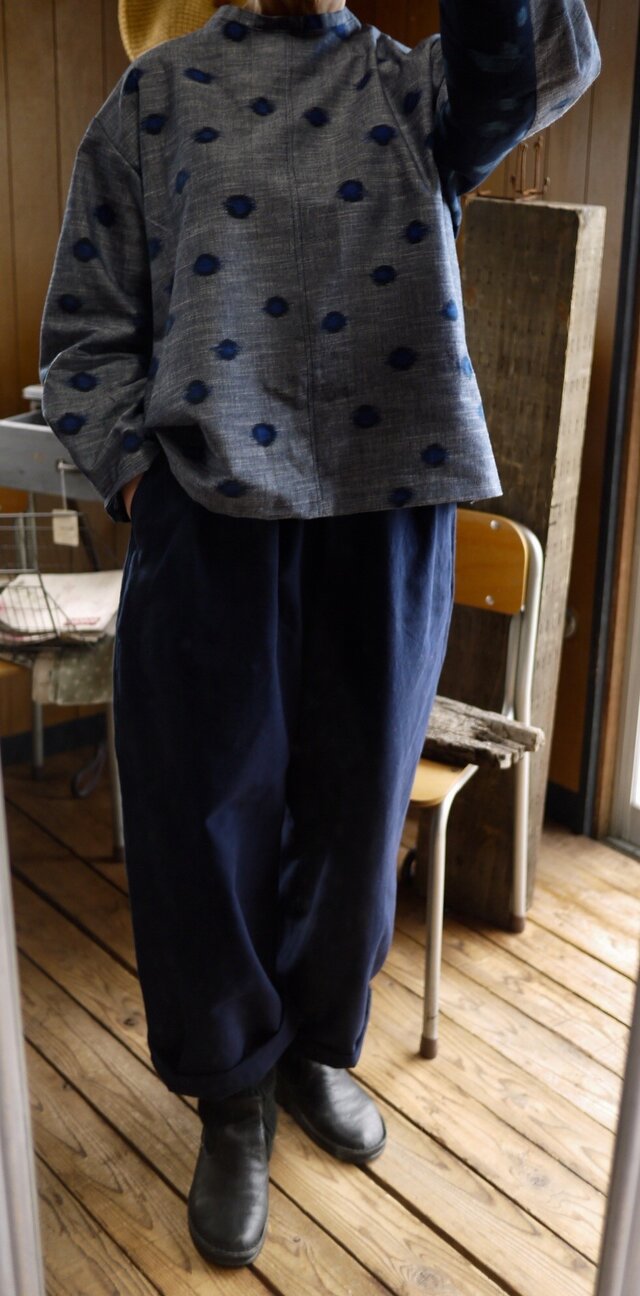 新反久留米絣2種のトップスの画像1枚目
