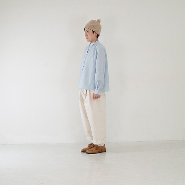 さらりと軽い-コットンシャツ light blueの画像1枚目