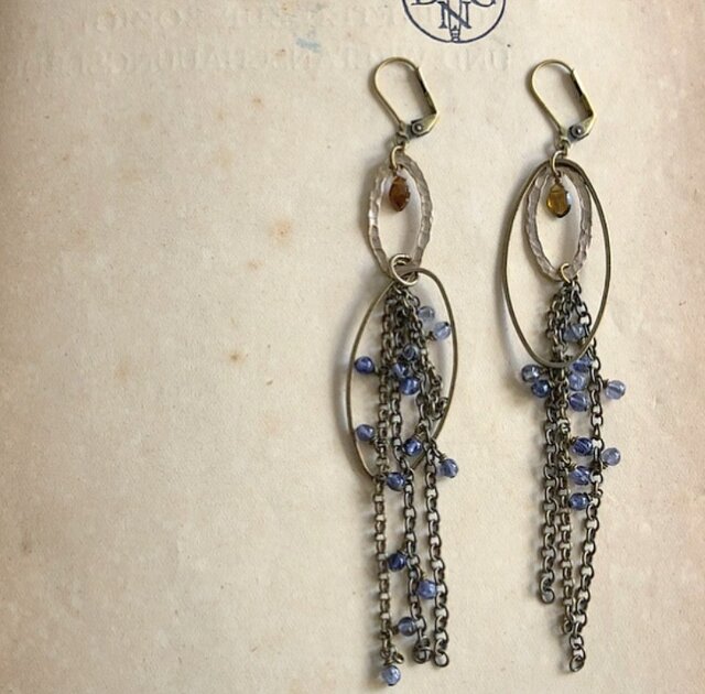 1点限定*ペトロトルマリン*アイオライト*pierceの画像1枚目