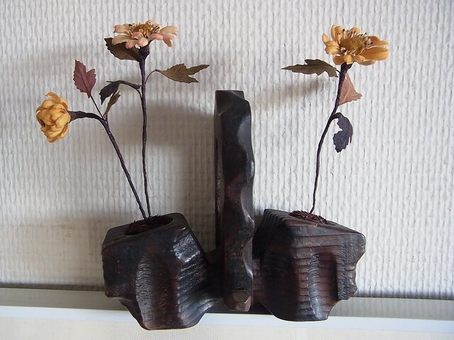 秋の野菊のオブジェの画像1枚目
