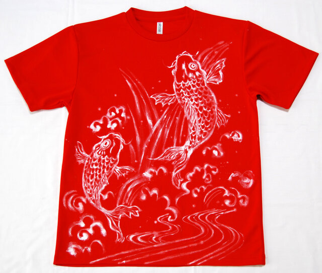 カープ 登り鯉 野球応援グッズ Tシャツ 一点物 | iichi 日々の暮らしを