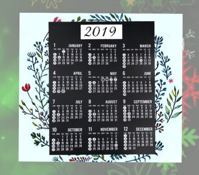 2019年 壁掛けカレンダー 北欧風の画像1枚目