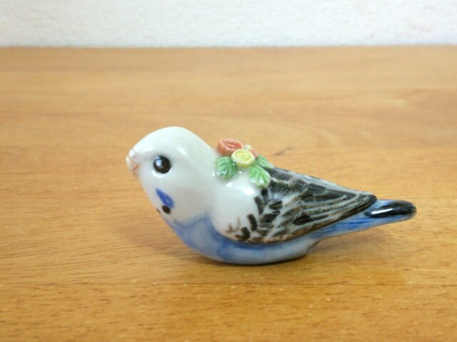 花小鳥/小(陶)セキセイインコ♀の画像1枚目