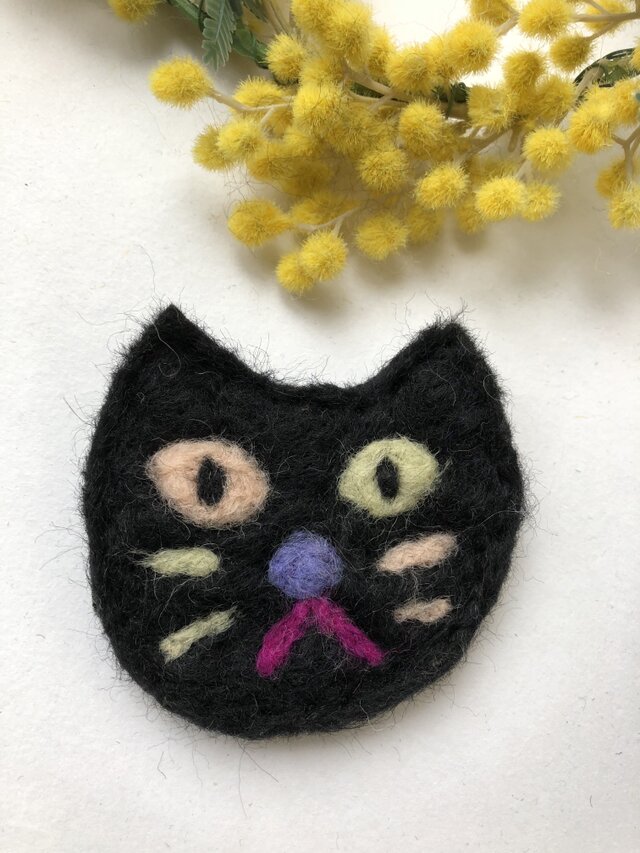 猫ブローチ Aの画像1枚目