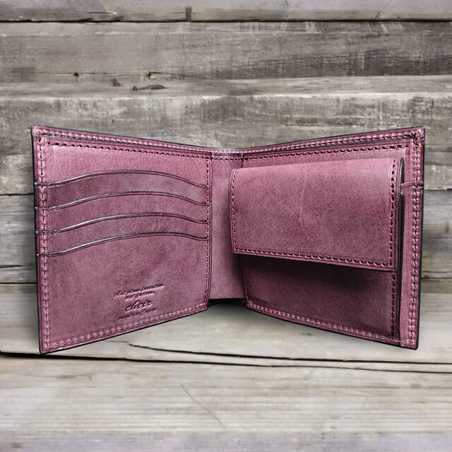 7色] [名入可] 本革二つ折り財布 --- 牛革ロロマ | iichi 日々の