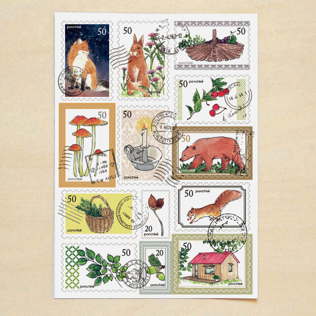 シール　切手風（Rera）