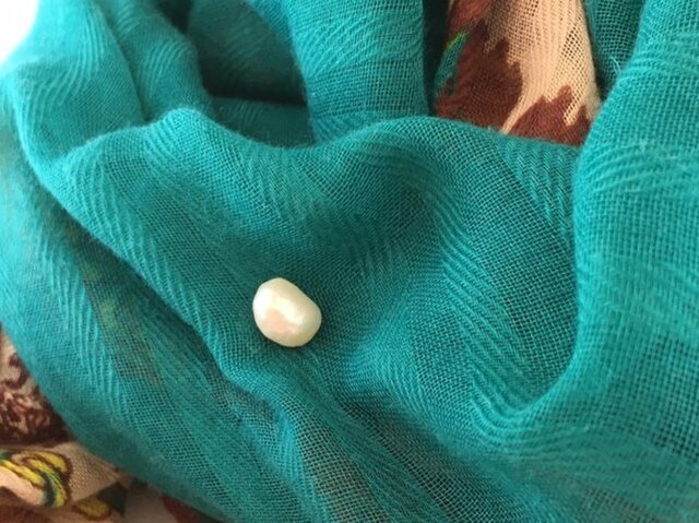 淡水パール◇海の一粒ピンブローチの画像1枚目