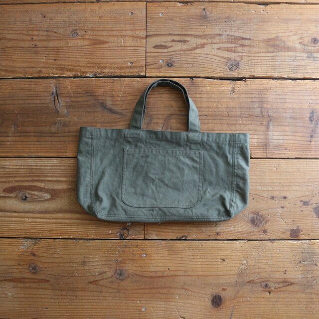hanpu A4-tote : khaki green :の画像1枚目