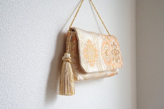 結婚式、パーティーに。2way 帯クラッチバッグ＆ ハンドバック