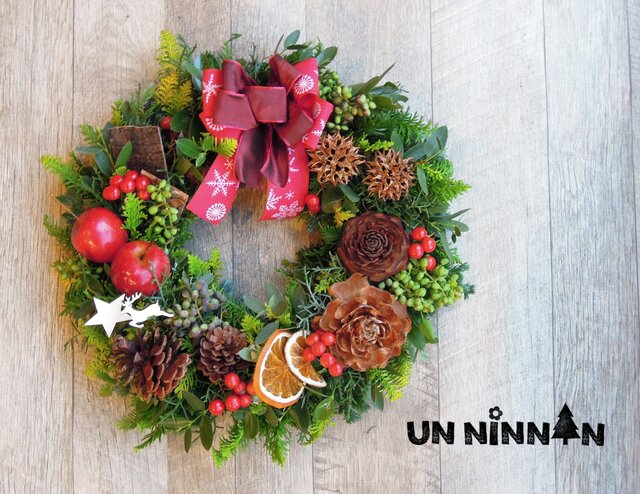 送料無料』*1 Fresh Xmas Wreath 2018 フレッシュ クリスマス リース